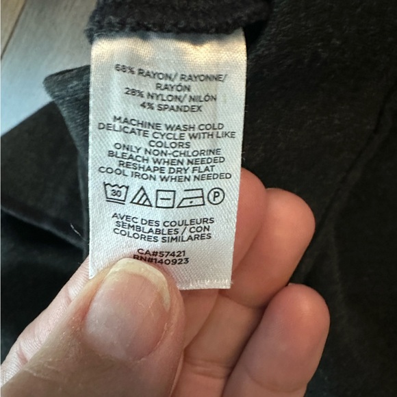 LOFT High Rise Gray Leggings L – Stretch Pull-On Pants - Picture 6 of 7